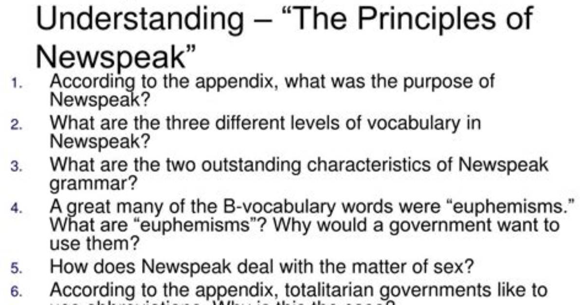 Does Winston Use Newspeak?