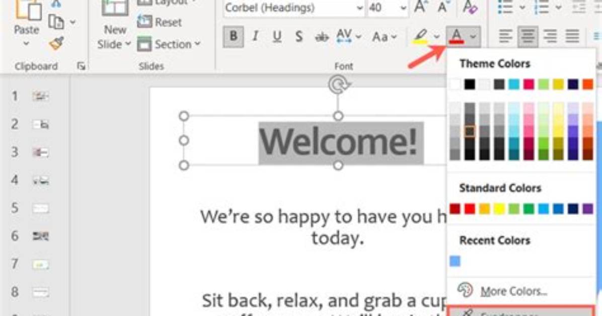 Does Word Have Eyedropper?