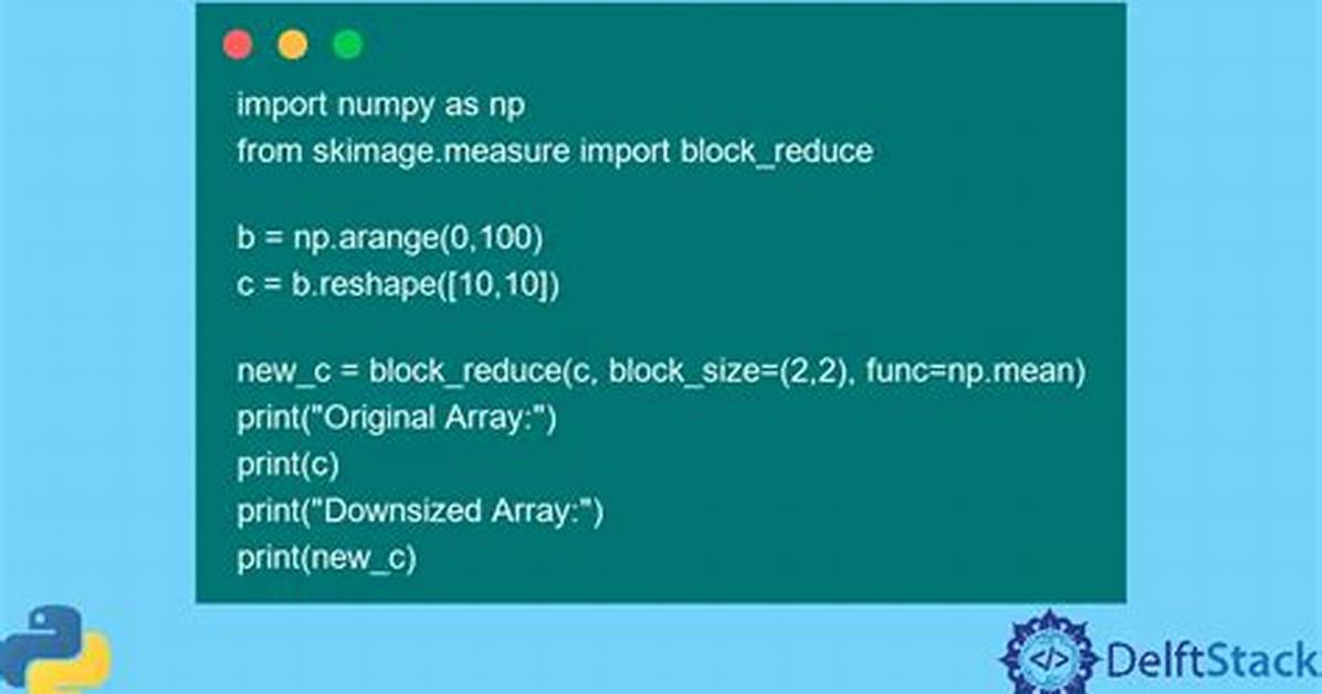 Downsample Array in Python