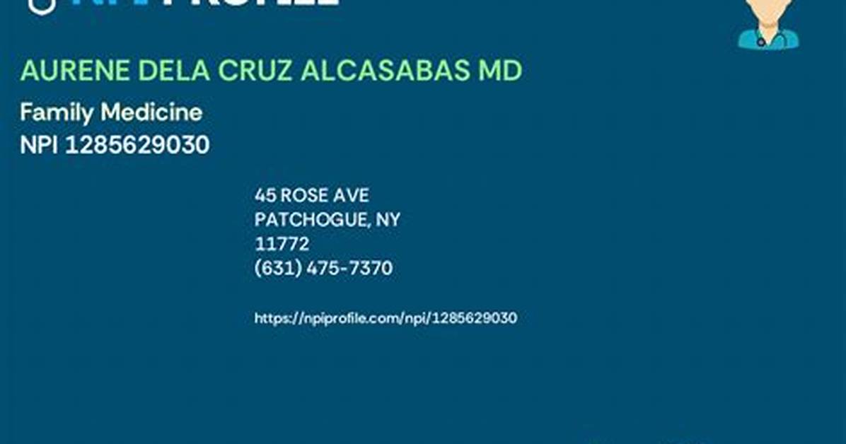 Dr. Aurene Alcasabas, Md – Patchogue, Ny