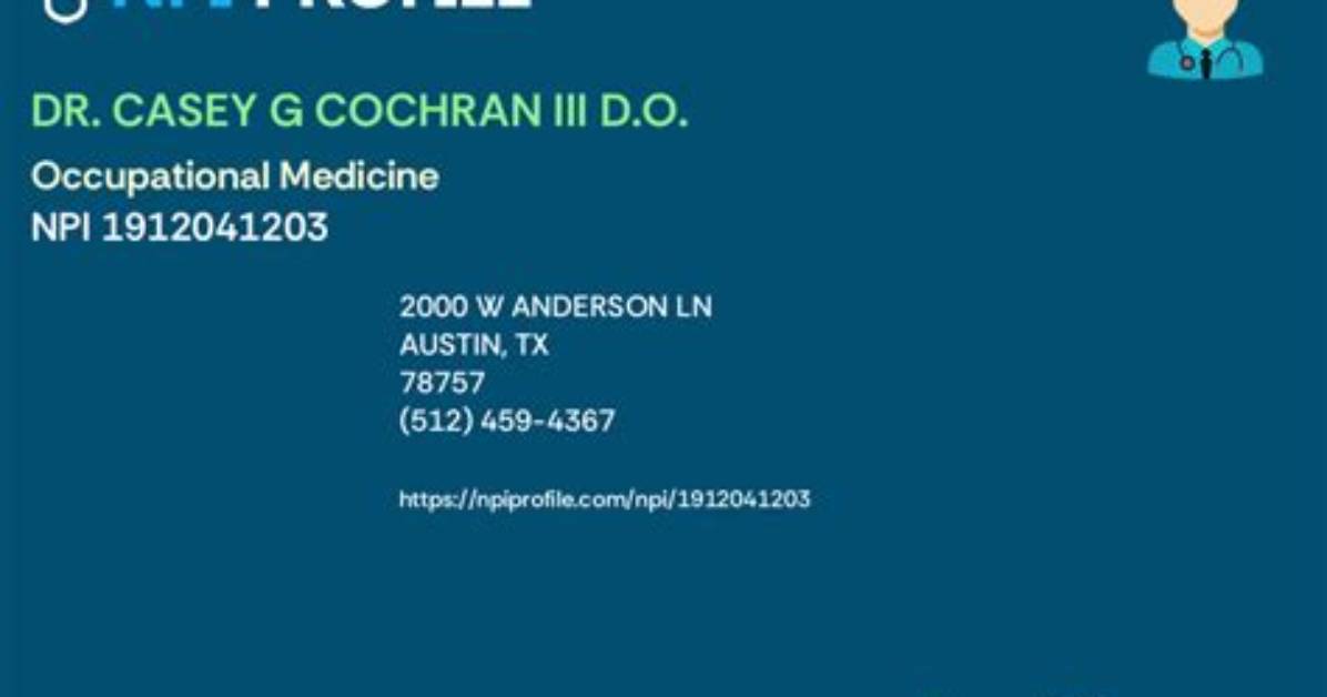 Dr. Casey Cochran Iii, Do – Austin, Tx