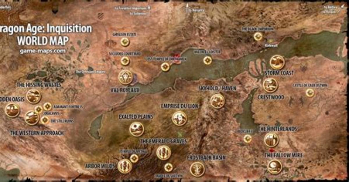 Dragon Age: Inquisition World Map