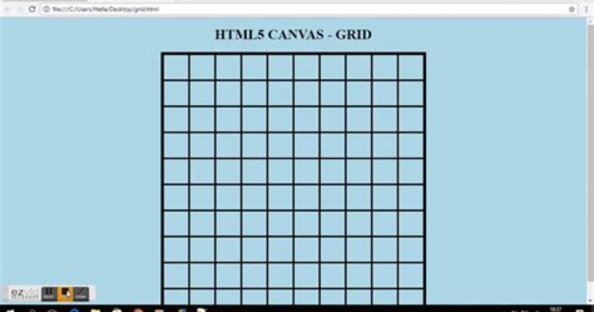 Draw Grid / Table on Canvas Html5