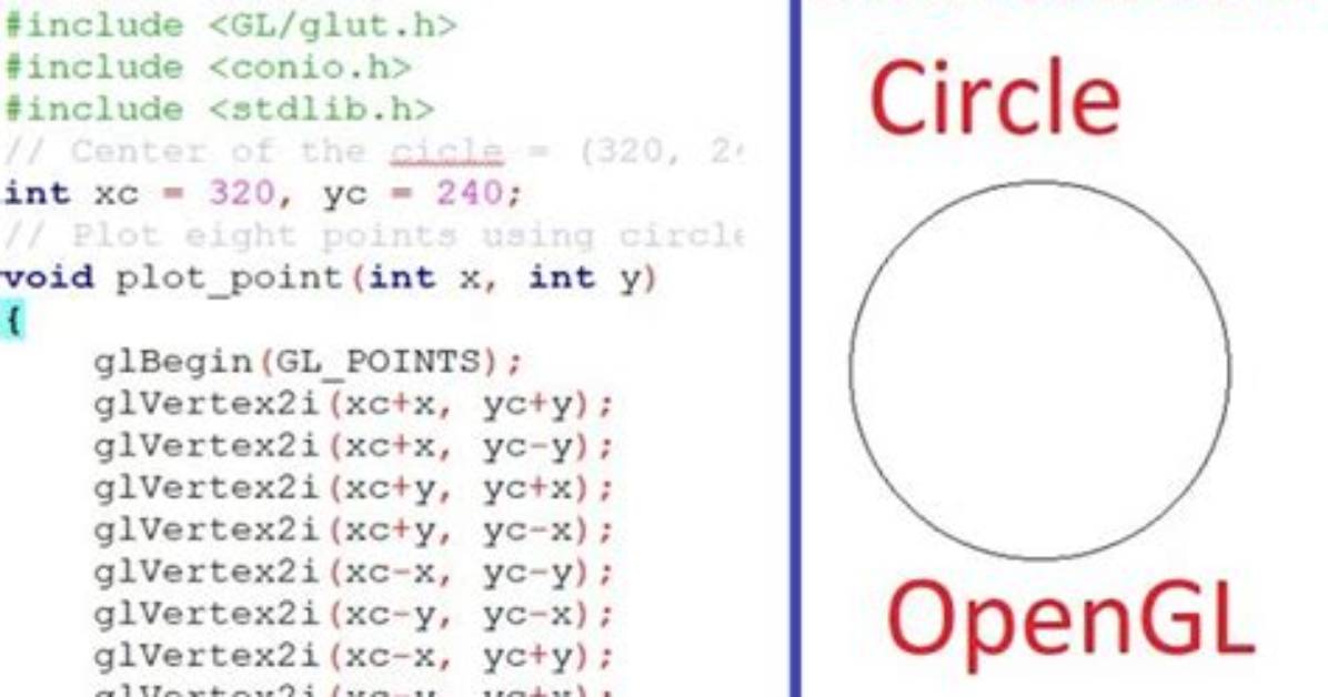 Drawing Circle with Opengl