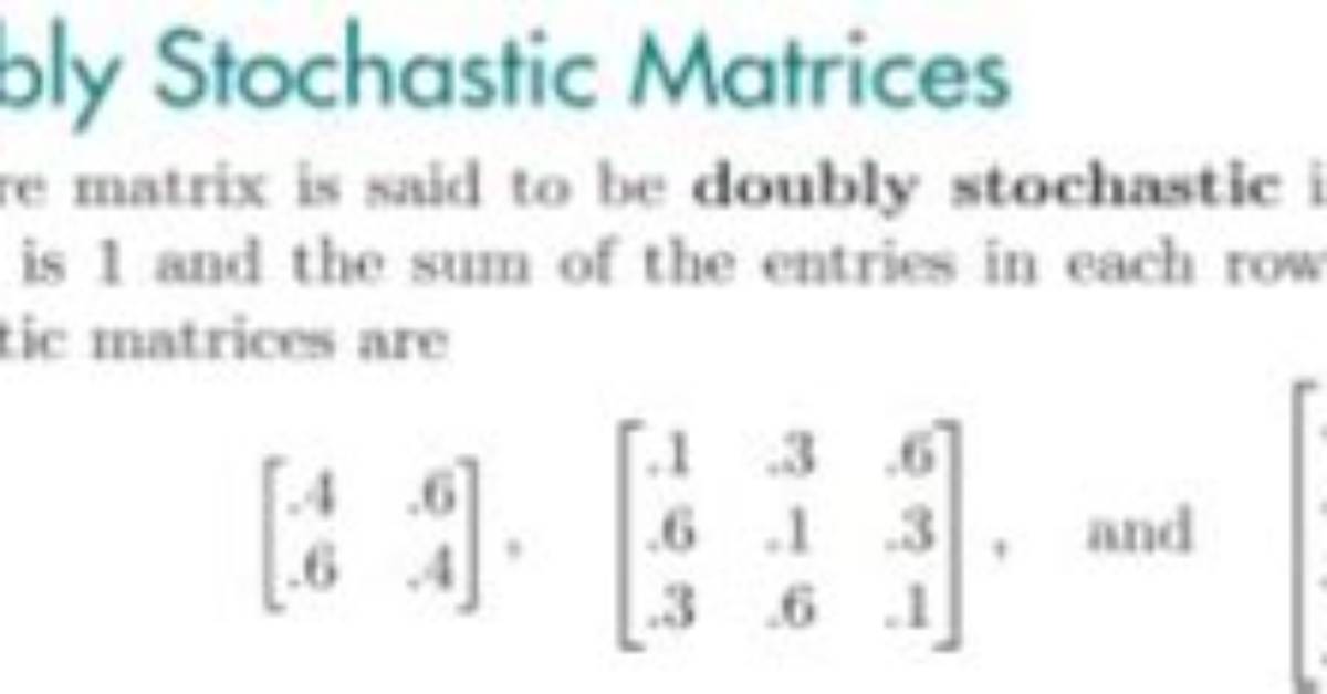 Duality with a Stochastic Matrix