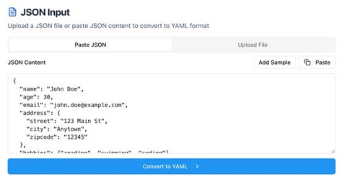 Dump Json into Yaml
