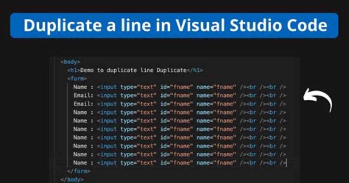 Duplicate Line in Visual Studio Code
