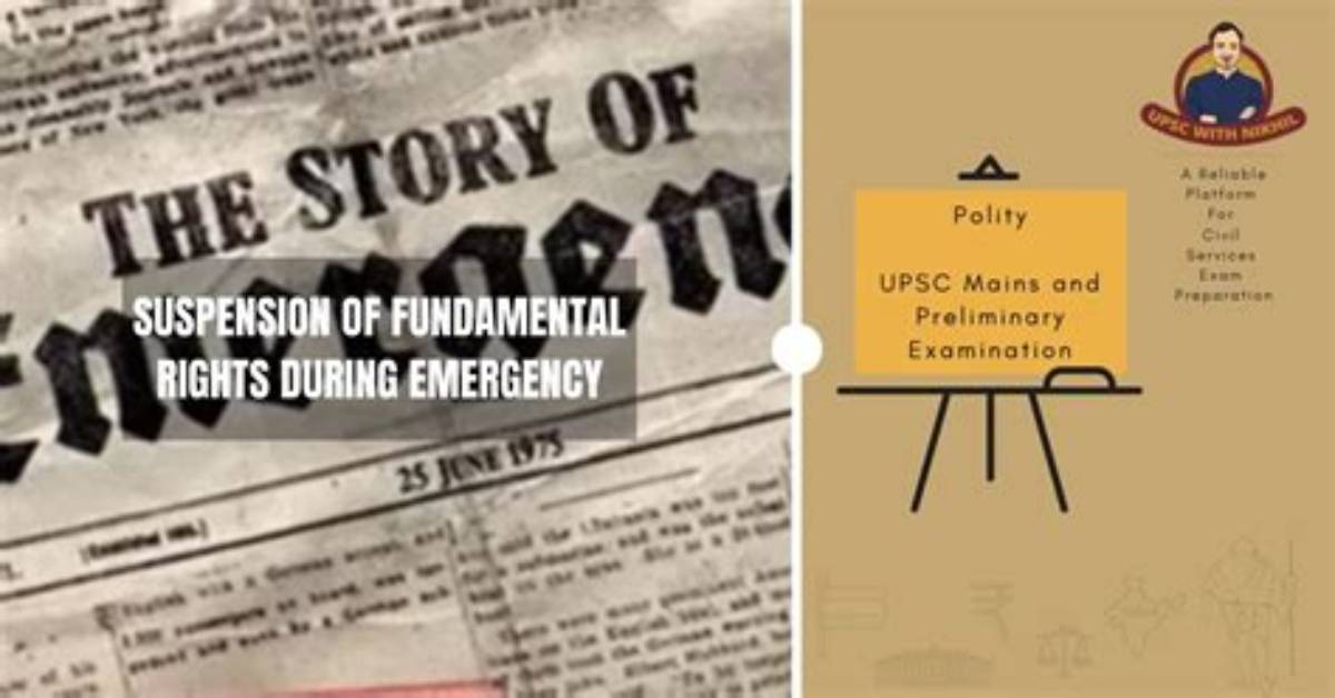 During Emergency Which Article Cannot Be Suspended?