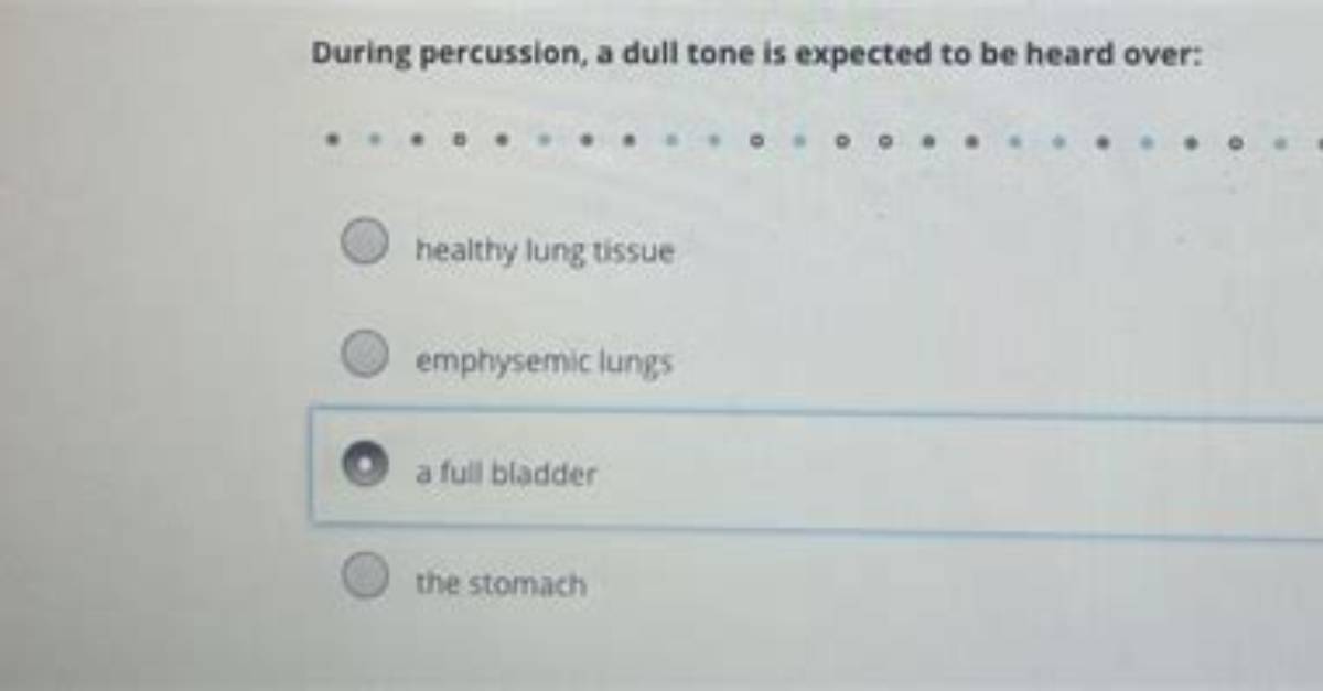 During Percussion a Dull Tone Is Expected?