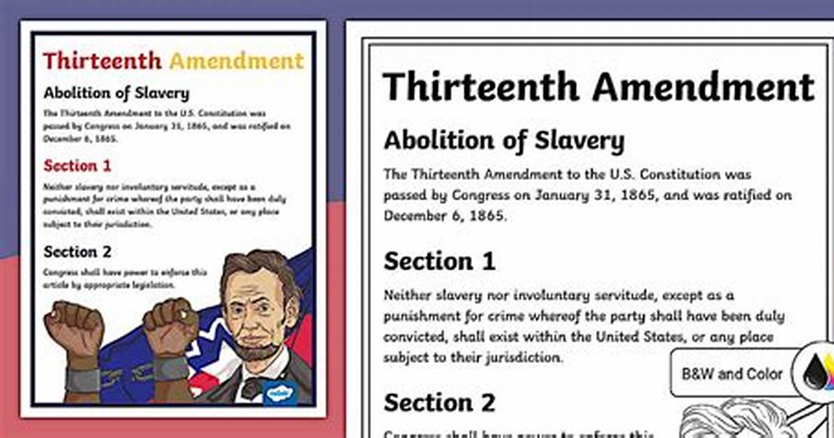 During Which Era Was the Thirteenth Amendment Ratified?
