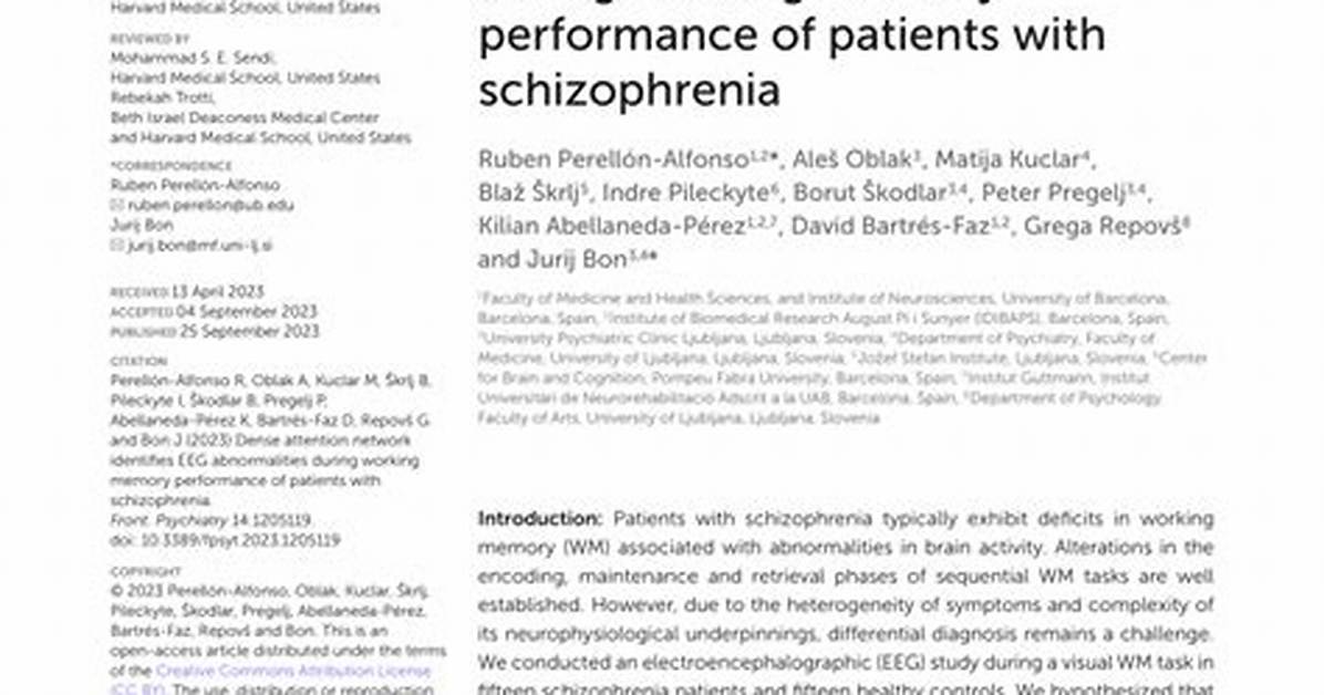 During Working-Memory Tasks Patients with Schizophrenia Seem to?