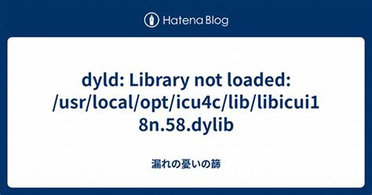 Dyld: Library Not Loaded: /Usr/Local/Opt/Icu4C/Lib/Libicui18N.62. Dylib Error Running Php After Installing Node with Brew on Mac
