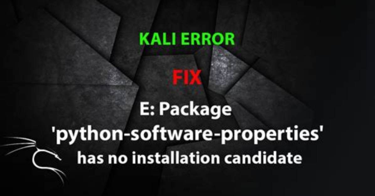 E: Package 'Python-Software-Properties' Has No Installation Candidate