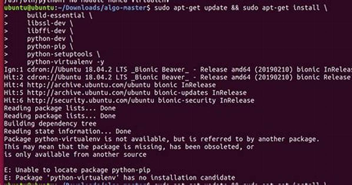 "E: Unable to Locate Package Python-Pip" on Ubuntu 18.04 [Duplicate]