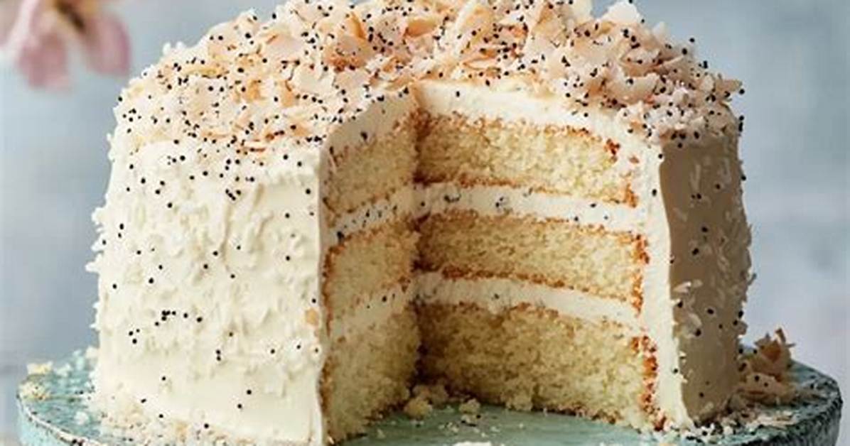 Easter Speckled Malted Coconut Cake