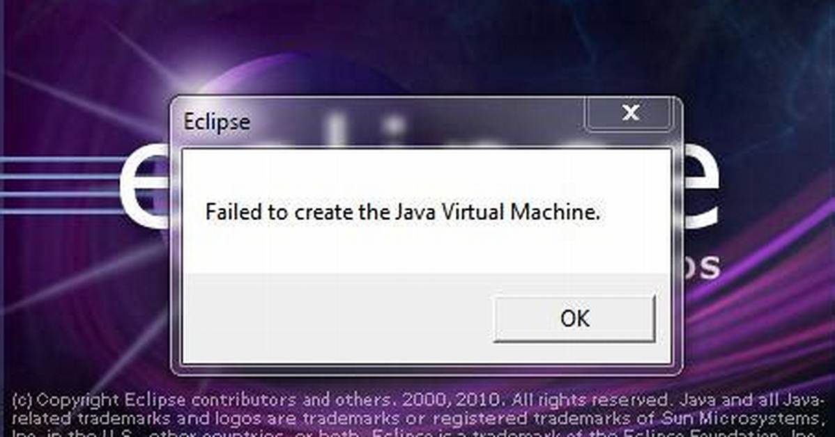 Eclipse Error: 'Failed to Create the Java Virtual Machine'