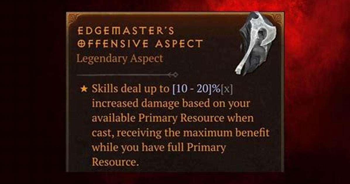 Edgemasters Aspect Diablo 4 – How to Get and Use, Explained