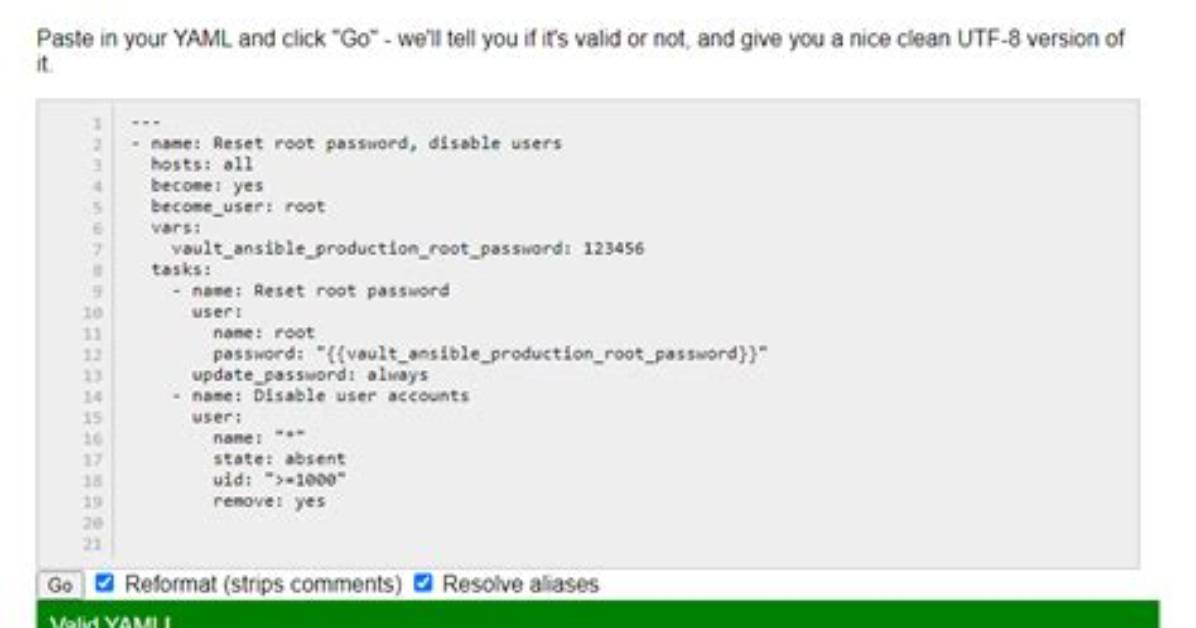 Eerror! Conflicting Action Statements: User, Update_Password