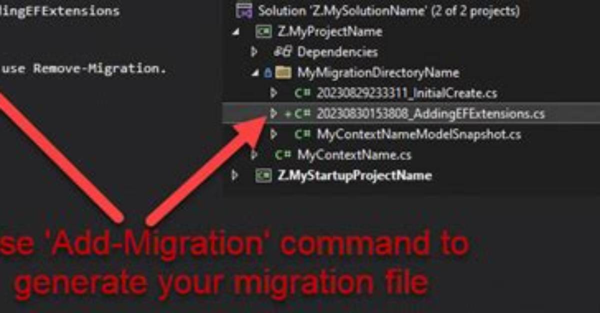 Ef Core Add-Migration Build Failed