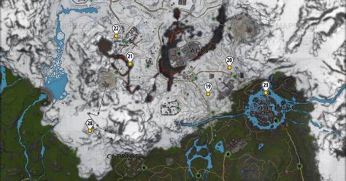 Elex Ii Legendary & Unique Weapons Location Map