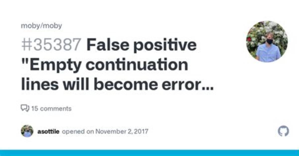 "Empty Continuation Lines Will Become Errors"… How Should I Comment My Dockerfile Now?