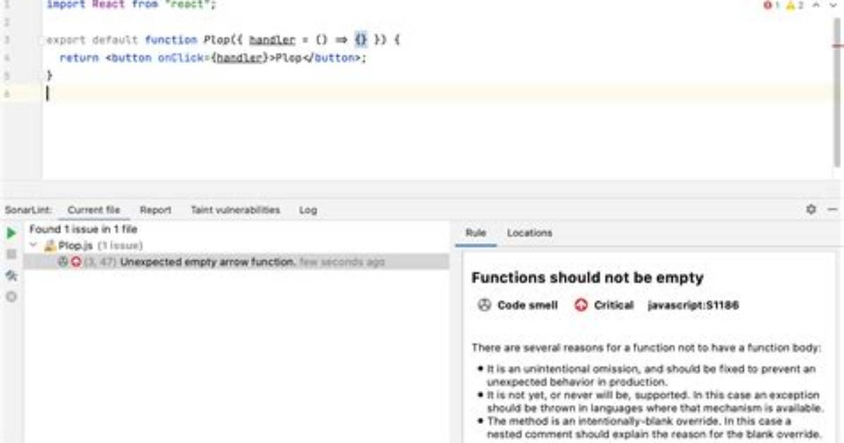 Empty Functions in Javascript