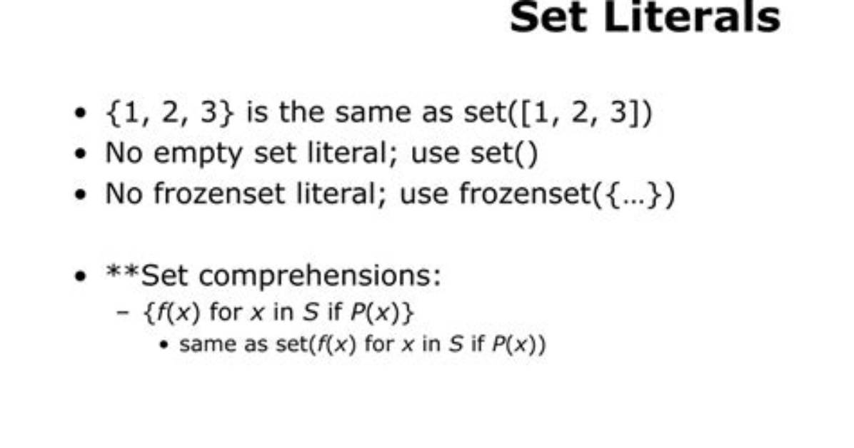 Empty Set Literal?