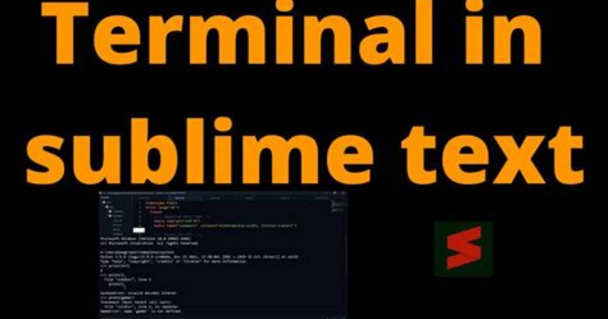 Enable Terminal Plugin in Sublime Text