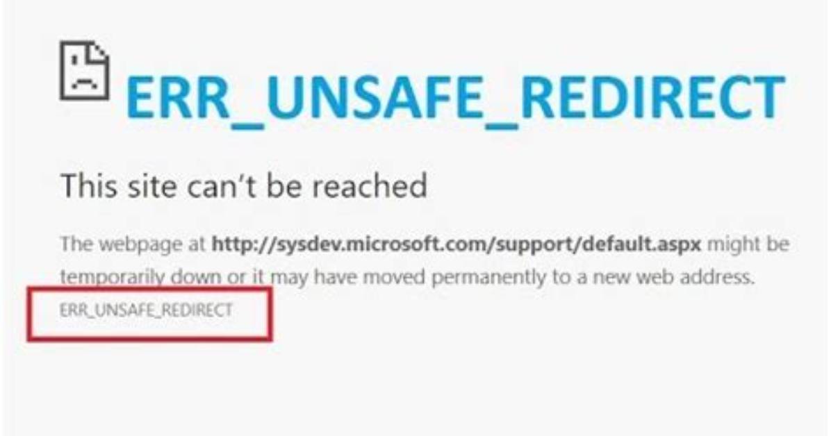 Err_Unsafe_Redirect