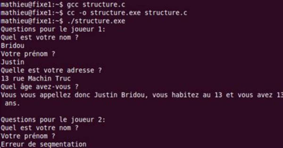 Erreur De Segmentation C