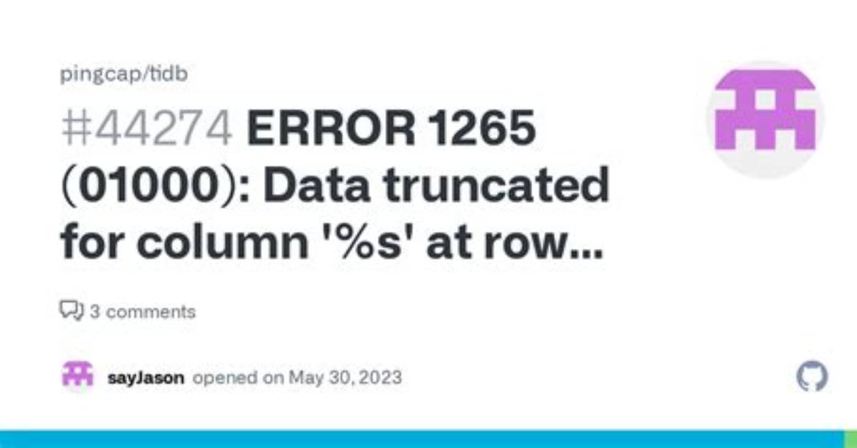 Error 1265. Data Truncated for Column When Trying to Load Data from Txt File