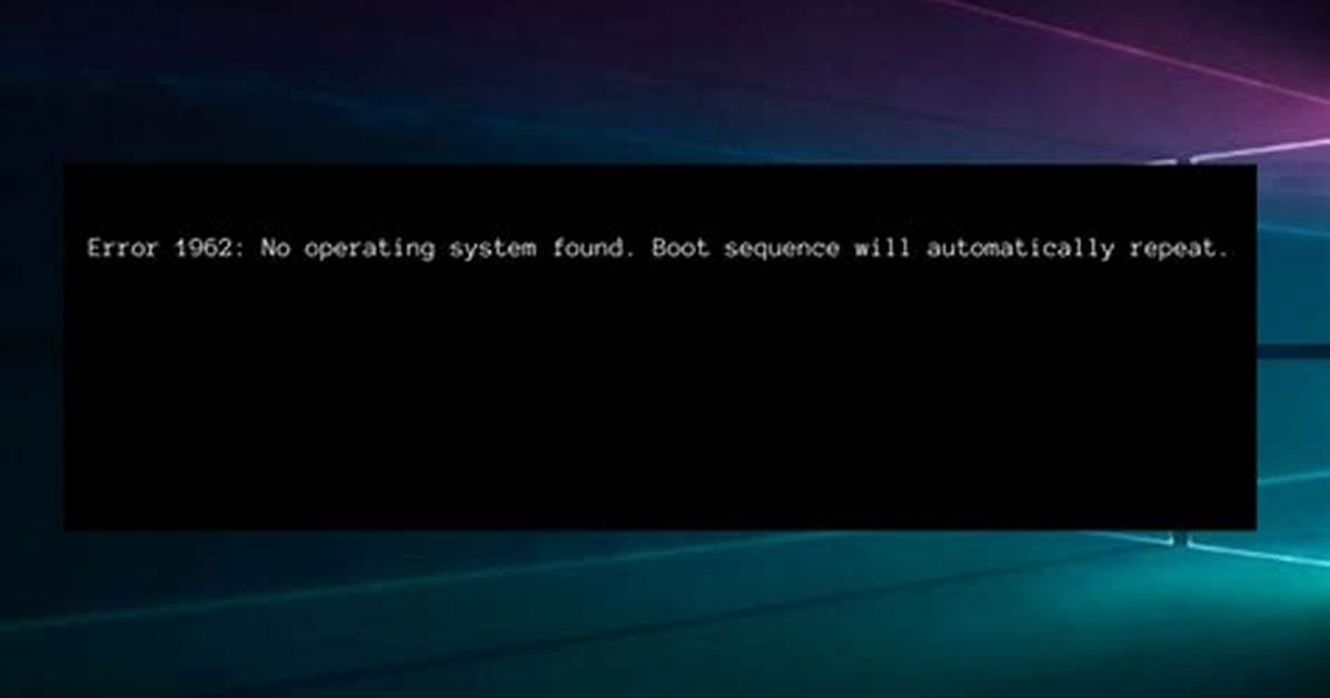 Error 1962: No Operating System Found After Installing 12.04 (Lenovo Thinkcentre)