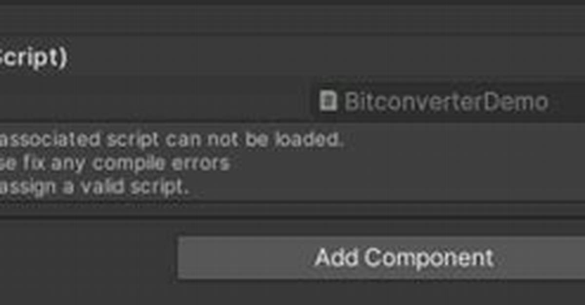 Error Attaching Unity Script to gameObject