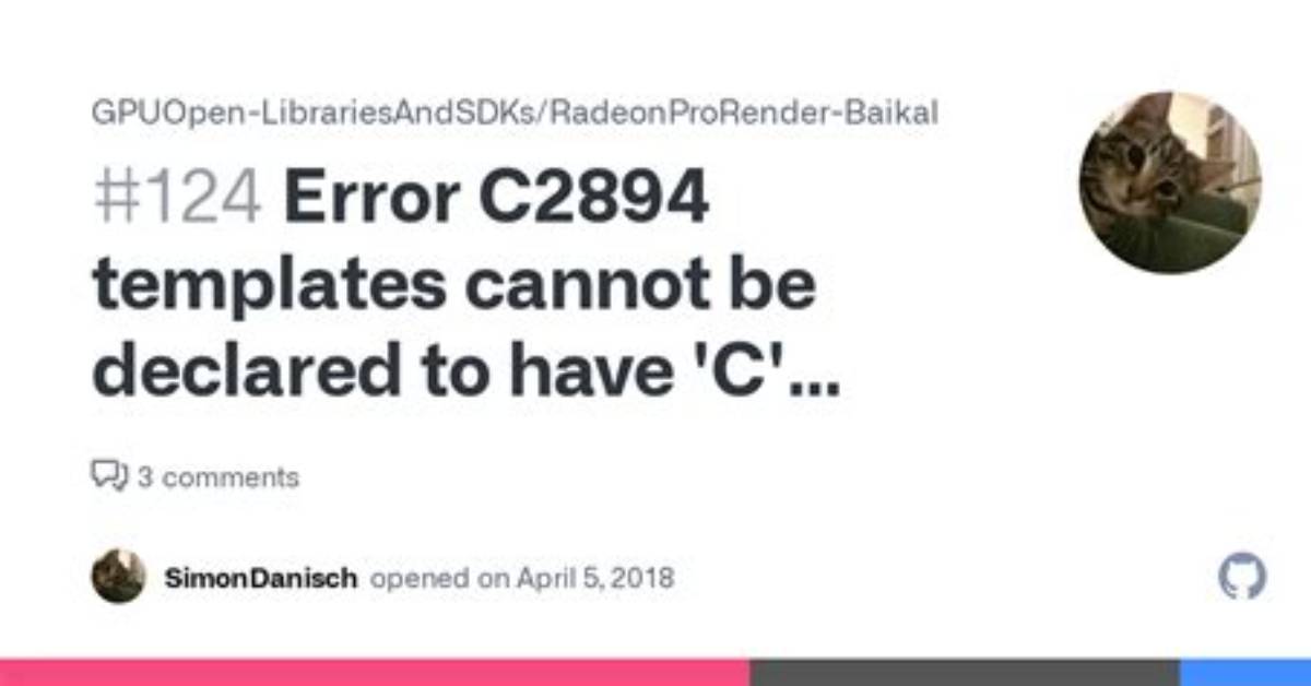 Error C2894: Templates Cannot Be Declared to Have 'C' Linkage