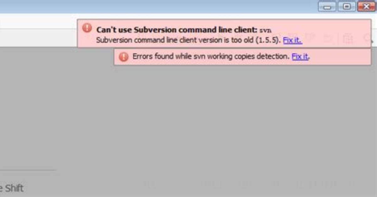 Error "Can't Use Subversion Command Line Client: Svn" When Opening Android Project Checked out from Svn