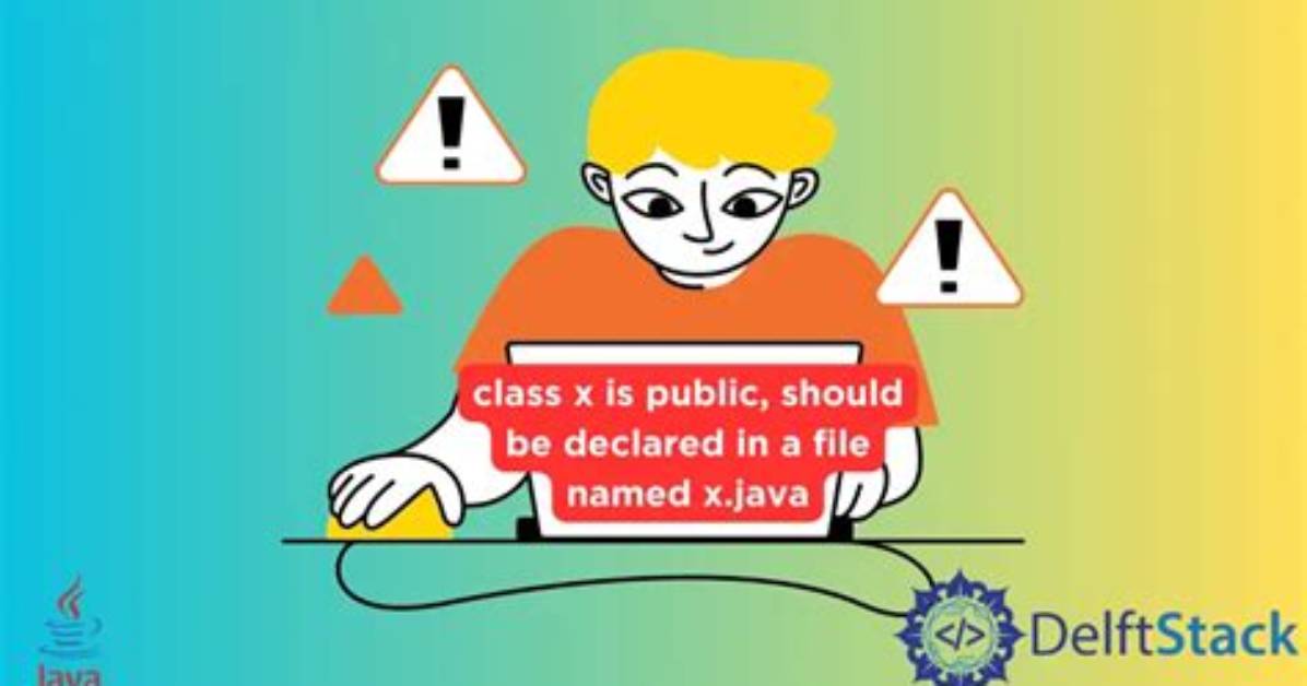 Error: Class X Is Public Should Be Declared in a File Named X. Java