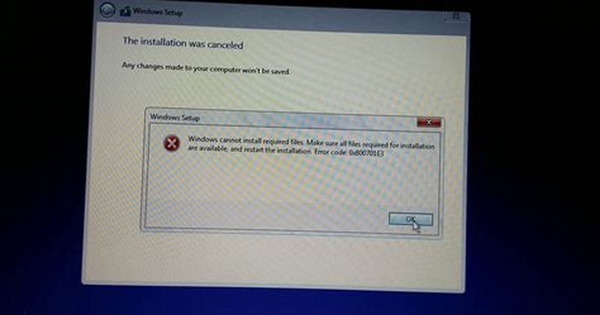 Error Code 0X800701E3 While Installing Windows 10