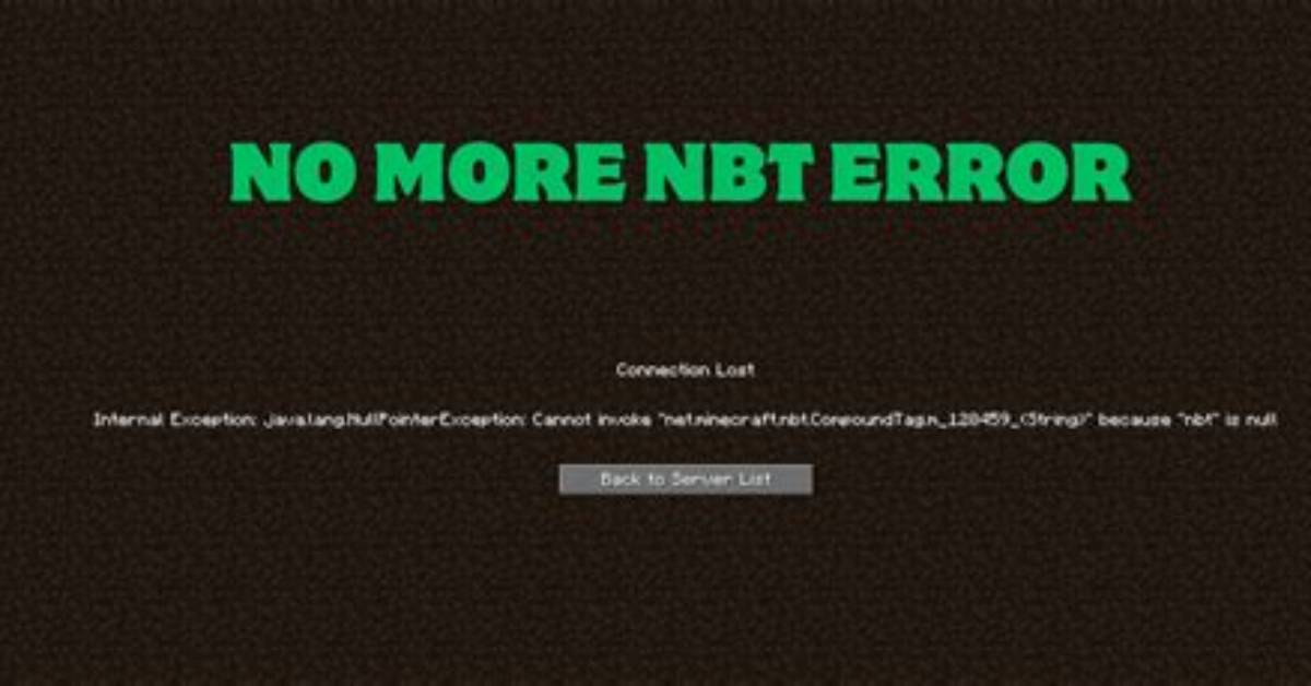 Error Creating Nbt File That Includes Nbt. Tag. List File