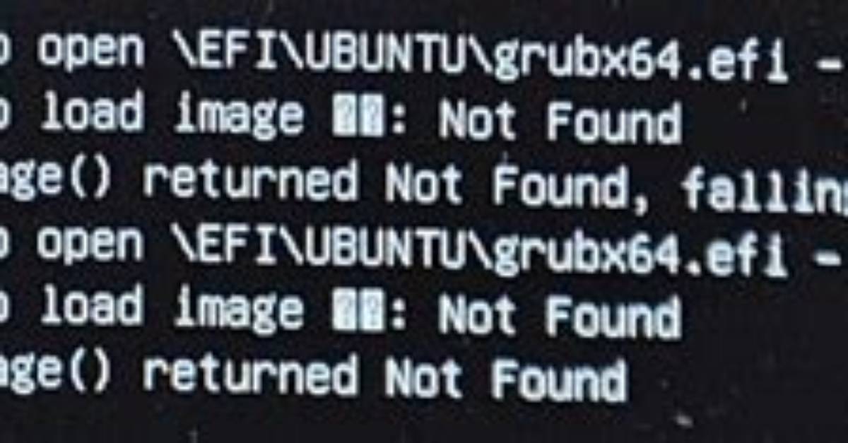 Error: "Failed to Open \Efi\Boot\Grubx64. Efi. .." (Dual-Booting)