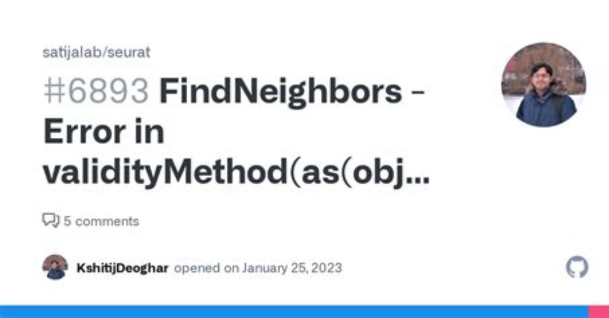 Error in Running Findneighbors - Error in validityMethod(as(object, superClass)): Objekt 'Csparse_Validate' Not Found