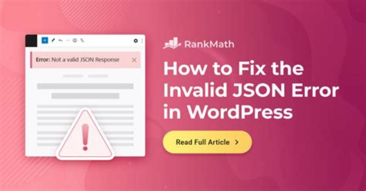 Error: Invalid Json Object