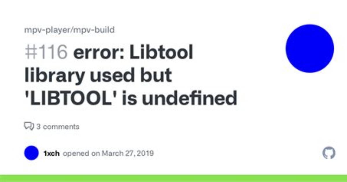 Error: Libtool Library Used but 'Libtool' Is Undefined