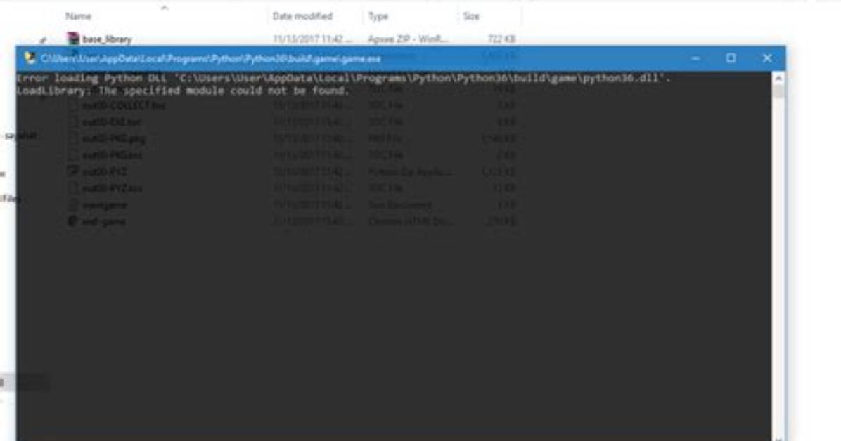 Error Loading Python Dll/ Loadlibrary: the Specified Module Could Not Be Found
