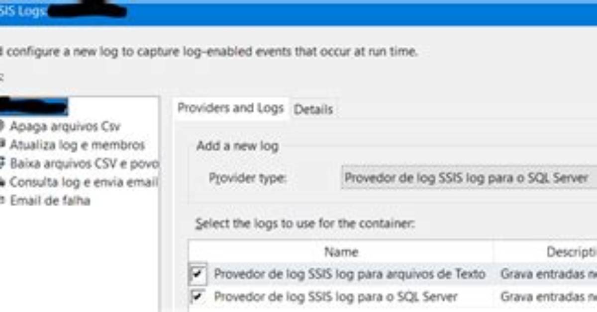 Error: Must Install Ssis Log Provider for Sql Server of Integration Services