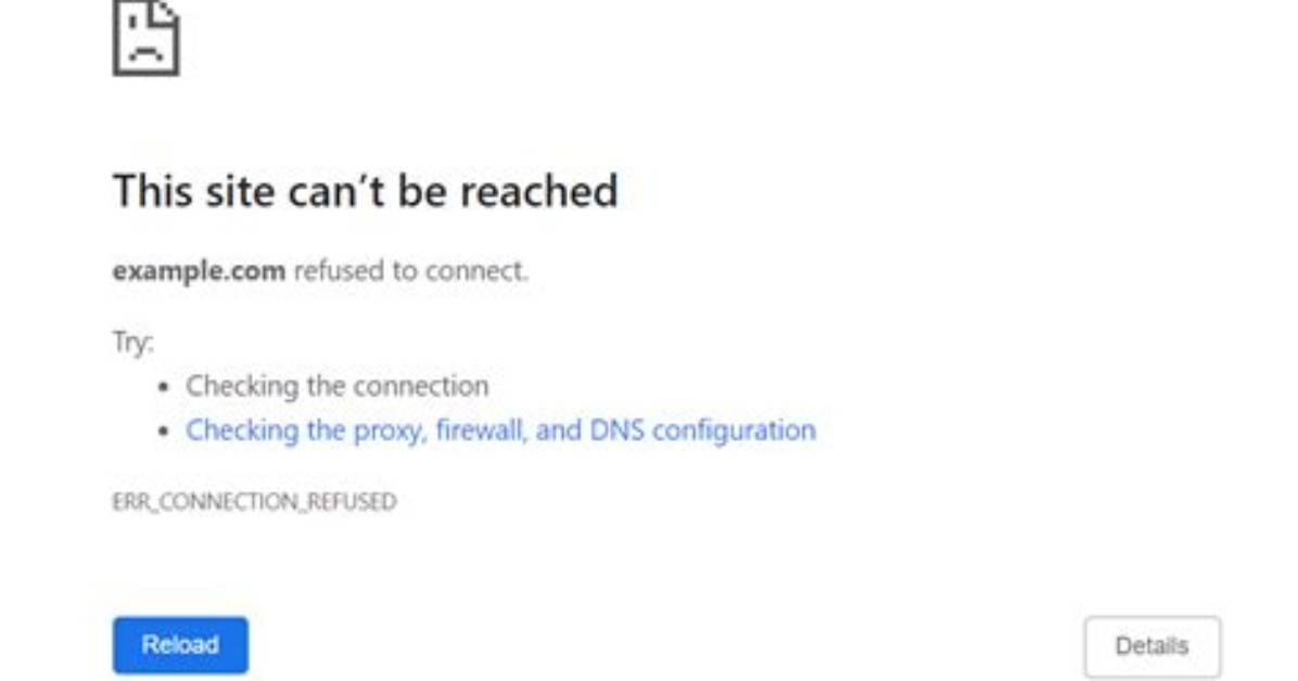 Error Options Net: :Err_Connection_Refused