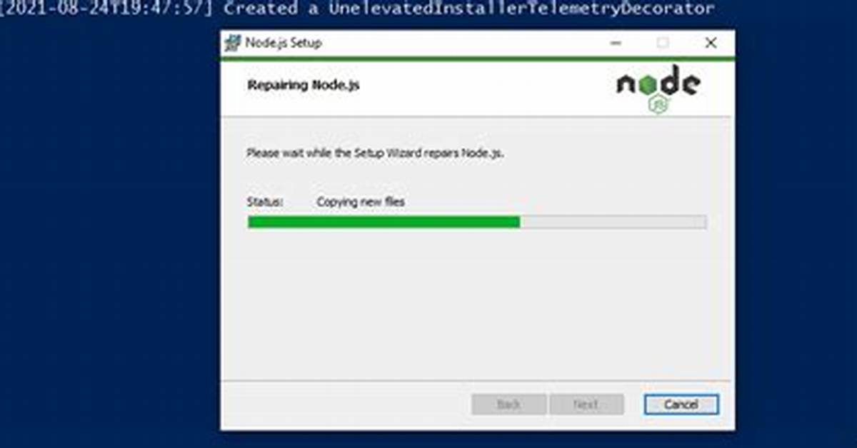Error When Installing Necessary Packages on Node Js
