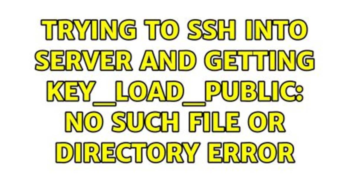 Error When Trying to Ssh into Server Using a Wsl