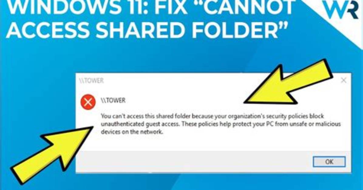Error While Sharing a Folder with Domain Admin Account