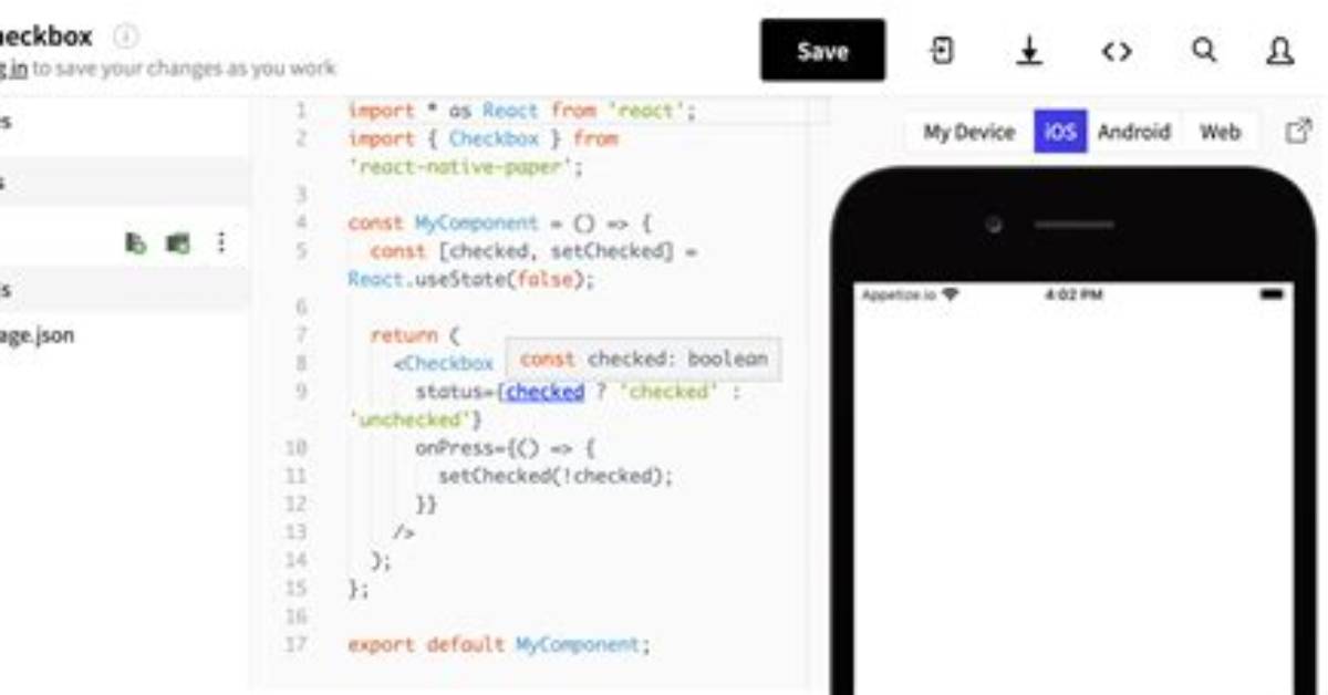 Errors When Using React Native Paper Checkbox