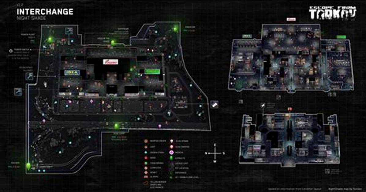 Escape from Tarkov 2022 Interchange Map Guide